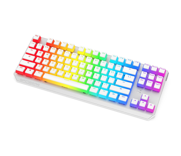 SPC GEAR GK630K Onyx White Tournament Kailh Blue RGB - 610164 - zdjęcie 2